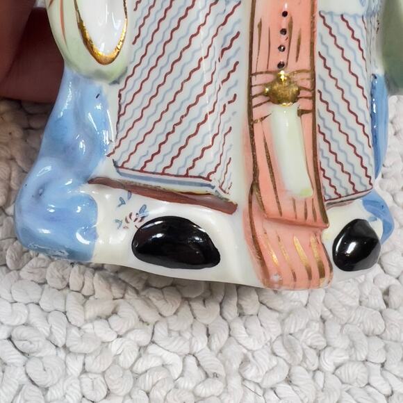 Chinese Famille Rose Porcelain Fu Lu Shou Figurine God of Prosperity Vintage 7" - Picture 14 of 16